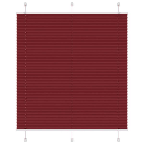 vidaXL Plissee Bordeauxrot 120x100 cm Stoffbreite 119,4 cm Polyester