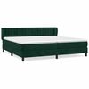 vidaXL Boxspringbett mit Matratze Dunkelgr&uuml;n 200x200 cm Samt