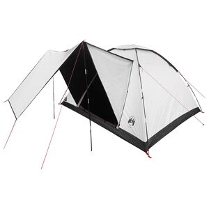 vidaXL Campingzelt 6 Personen Wei&szlig; Blackout Polyester und Stahl
