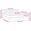 vidaXL Boxspringbett mit Matratze Dunkelblau 160x200 cm Samt