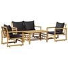 vidaXL 4-tlg. Garten-Lounge-Set mit Auflagen Bambus