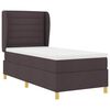 vidaXL Boxspringbett mit Matratze Dunkelbraun 200 x 80 cm Stoff