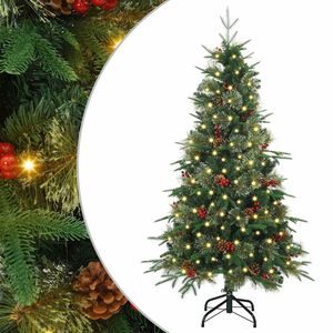 vidaXL K&uuml;nstlicher klappbarer Weihnachtsbaum Gr&uuml;n 120 cm PE und PVC