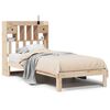 vidaXL Massivholzbett mit Regal ohne Matratze 90x200 cm Kiefer