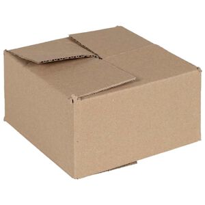 vidaXL Faltbox mit Speicher 50 Stk. Natur 15 x 15 x 8 cm Karton