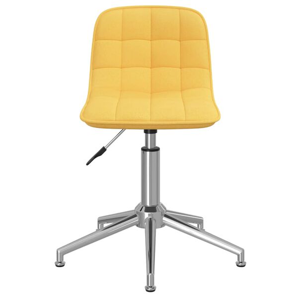 vidaXL Esszimmerst&uuml;hle 2 Stk. Drehbar Gelb Stoff