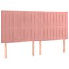 vidaXL Bettgestell mit Kopfteil Rosa 180x200 cm Samt