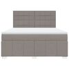 vidaXL Boxspringbett mit Matratze Taupe 180x200 cm Stoff