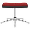 vidaXL Relaxsessel mit Hocker Weinrot Samt und PVC