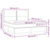 vidaXL Boxspringbett mit Matratze Dunkelbraun 160x200 cm Stoff