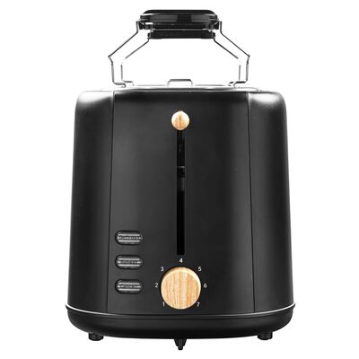 Bestron Toaster ATO850BW 800 W Schwarz Holz