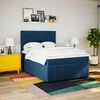 vidaXL Boxspringbett mit Matratze Blau 140x190 cm Stoff