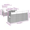 vidaXL Gartensofa-set mit Speicher mit Kissen 6 pcs Grau Poly-Rattan