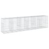 vidaXL Gabione mit Deckel 600x100x150 cm Verzinktes Eisen