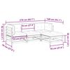 vidaXL 4-tlg. Garten-Sofagarnitur mit Kissen Massivholz Douglasie