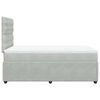 vidaXL Boxspringbett mit Matratze Hellgrau 120x200 cm Samt