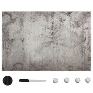 vidaXL Magnettafel Wandmontage Glas 50x30 cm