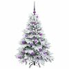 vidaXL Künstlicher Weihnachtsbaum mit 150 LEDs Grün 120 cm PE und PVC