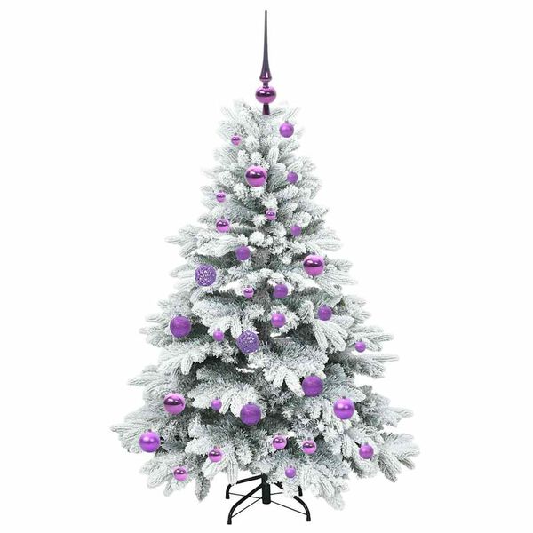 vidaXL Künstlicher Weihnachtsbaum mit 150 LEDs Grün 120 cm PE und PVC