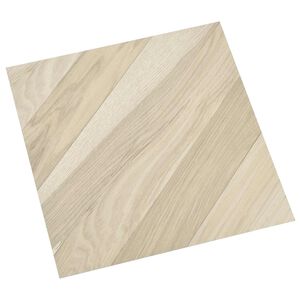 vidaXL Selbstklebende Bodenplanken Beige gestreift 30,5 x 30,5 cm