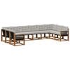 vidaXL Outdoor-Sofagarnitur 10 stk. Natur und Hellgrau