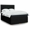 vidaXL Boxspringbett mit Matratze Schwarz 140x200 cm Stoff
