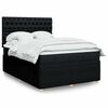 vidaXL Boxspringbett mit Matratze Schwarz 160x200 cm Stoff