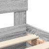 vidaXL Bettrahmen Graues Sonoma 120 x 200 cm Holzwerkstoff