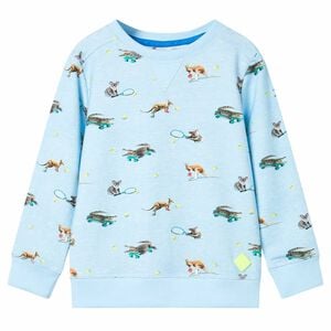vidaXL Kinder-Sweatshirt Hellblau Melange 104