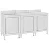 vidaXL Gastro-Sp&uuml;lenunterschrank 180x60x96 cm Edelstahl