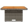 vidaXL Gartentisch Grau 80x80x71 cm Poly Rattan und Akazienholz