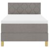 vidaXL Boxspringbett mit Matratze mit Kopfteil Taupe 90 x 190 cm Stoff