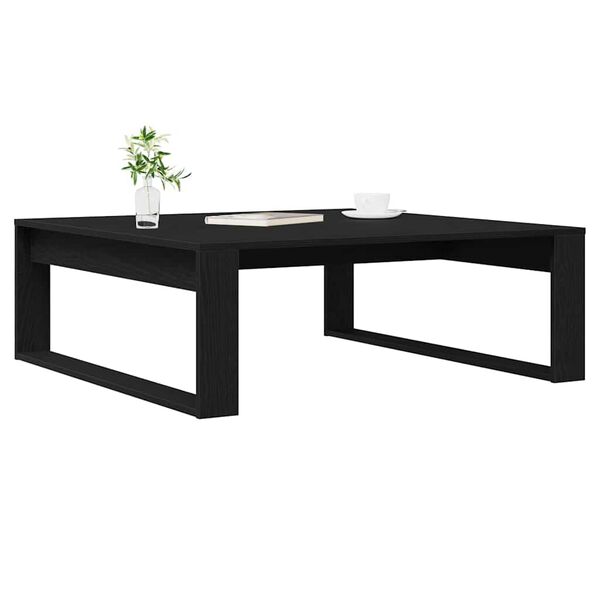 vidaXL Couchtisch Schwarz Eichen-Optik 100 x 100 x 35 cm Holzwerkstoff