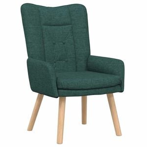 vidaXL Sessel Dunkelgr&uuml;n 63 x 67 x 94 cm Stoff und Sperrholz