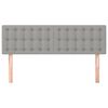 vidaXL Kopfteile Hellgrau 144x5x78/88 cm Stoff