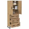 vidaXL Highboard mit Schubladen 2 pcs Artisan-Eiche 69,5 x 34 x 180 cm