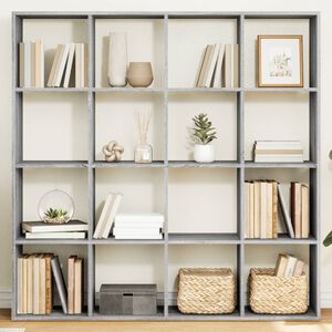 vidaXL B&uuml;cherregal Grau Sonoma 137,5x29x137,5 cm Holzwerkstoff