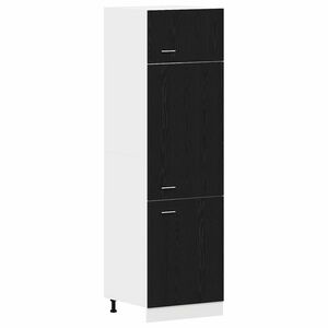 vidaXL H&auml;ngeschrank Lyon Schwarz Eichen-Optik 60 x 31 x 207 cm