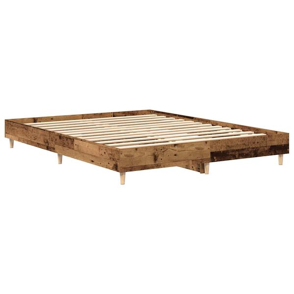 vidaXL Bettgestell ohne Matratze Altholz-Optik 150x200cm Holzwerkstoff