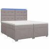 vidaXL Boxspringbett mit Matratze Taupe 200 x 200 cm Stoff