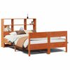 vidaXL Massivholzbett mit Regal ohne Matratze Wachsbraun 150x200 cm