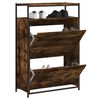 vidaXL Schuhschrank R&auml;uchereiche 75x34x112 cm Holzwerkstoff