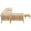 vidaXL Sofa Set mit Kissen Uni 6 pcs Beige Massivholz Akazie