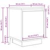 vidaXL Nachttisch mit LED-Leuchten Räuchereiche 38x34x50 cm