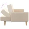vidaXL Schlafsofa 2-Sitzer Creme Stoff