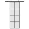 vidaXL Schiebet&uuml;r mit Beschlag 76x205 cm ESG-Glas & Aluminium