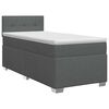 vidaXL Boxspringbett mit Matratze Dunkelgrau 90 x 190 cm Stoff