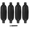 vidaXL | Boot bumpers | Zwart 58,5 x 16,5 cm PVC