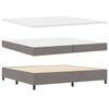 vidaXL Boxspringbett mit Matratze Taupe 200 x 200 cm Stoff