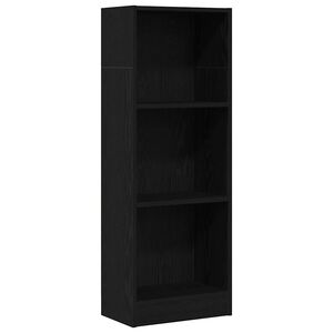vidaXL B&uuml;cherregal Schwarz Eichen-Optik 40x24x109 cm Holzwerkstoff